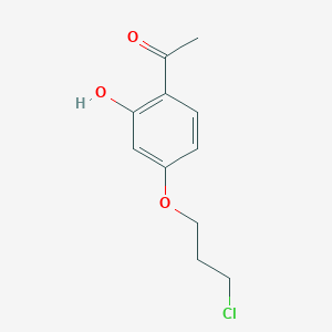 molecular formula C11H13ClO3 B184196 1-[4-(3-Chloropropoxy)-2-hydroxyphenyl]-1-ethanone CAS No. 172739-45-6