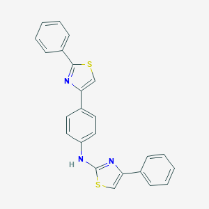 molecular formula C24H17N3S2 B184199 2-Thiazolamine, 4-phenyl-N-(4-(2-phenyl-4-thiazolyl)phenyl)- CAS No. 68173-65-9