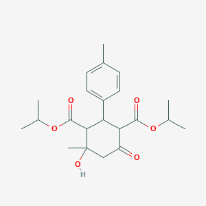 molecular formula C22H30O6 B184207 Dipropan-2-yl 4-hydroxy-4-methyl-2-(4-methylphenyl)-6-oxocyclohexane-1,3-dicarboxylate CAS No. 6033-79-0