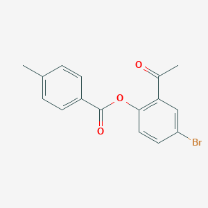 B184212 (2-Acetyl-4-bromophenyl) 4-methylbenzoate CAS No. 88952-08-3