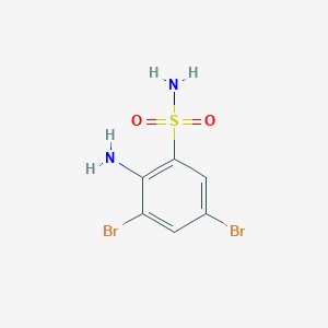 molecular formula C6H6Br2N2O2S B184285 2-Amino-3,5-dibromobenzenesulfonamide CAS No. 59018-47-2