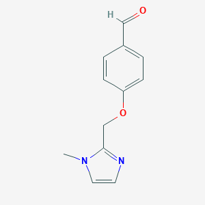 molecular formula C12H12N2O2 B184312 4-[(1-甲基-1H-咪唑-2-基)甲氧基]苯甲醛 CAS No. 118001-71-1