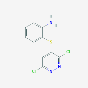 B184314 2-(3,6-Dichloropyridazin-4-yl)sulfanylaniline CAS No. 10344-41-9
