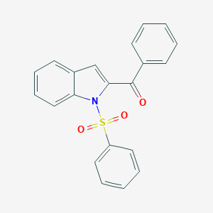 molecular formula C21H15NO3S B184348 [1-(Benzenesulfonyl)indol-2-yl]-phenylmethanone CAS No. 40899-90-9