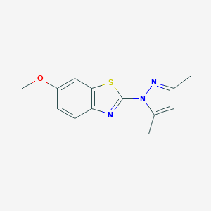 Benzothiazole, 2-(3,5-dimethyl-1H-pyrazol-1-yl)-6-methoxy-