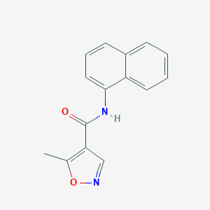 molecular formula C15H12N2O2 B184370 5-methyl-N-(1-naphthyl)-4-isoxazolecarboxamide CAS No. 61643-35-4