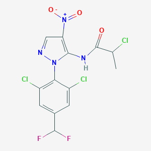 molecular formula C13H9Cl3F2N4O3 B184371 Arilpirazol CAS No. 121750-17-2