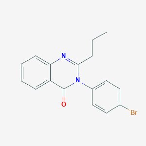 molecular formula C17H15BrN2O B184397 4(3H)-Quinazolinone, 3-(4-bromophenyl)-2-propyl- CAS No. 101440-64-6