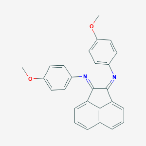 molecular formula C26H20N2O2 B184398 Benzenamine, N,N'-1,2-acenaphthylenediylidenebis[4-methoxy- CAS No. 153531-54-5
