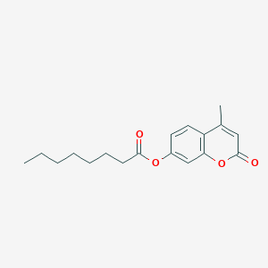 molecular formula C18H22O4 B184448 辛酸4-甲基伞花素酯 CAS No. 20671-66-3