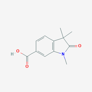 molecular formula C12H13NO3 B184450 1,3,3-Trimethyl-2-oxoindoline-6-carboxylic acid CAS No. 135354-00-6