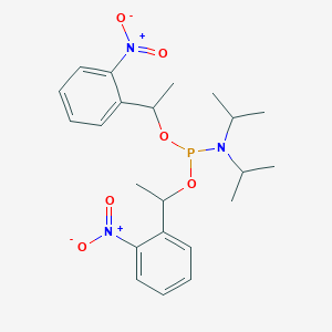 molecular formula C22H30N3O6P B018452 双[1-(2-硝基苯基)乙基] N,N-二异丙基氨基磷酰胺 CAS No. 207516-14-1