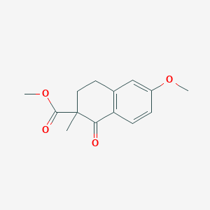 molecular formula C14H16O4 B184603 Methyl 6-methoxy-2-methyl-1-oxo-1,2,3,4-tetrahydronaphthalene-2-carboxylate CAS No. 38840-94-7