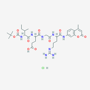 molecular formula C34H51ClN8O10 B018462 Boc-Ile-Glu-Gly-Arg-7-氨基-4-甲基香豆素盐酸盐 CAS No. 102601-26-3