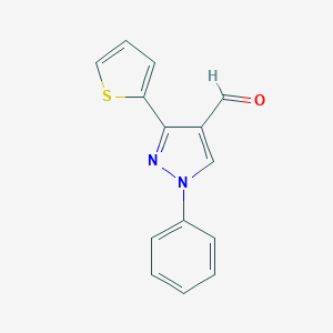 molecular formula C14H10N2OS B184632 1-Phenyl-3-(2-thienyl)-1H-pyrazole-4-carbaldehyde CAS No. 210825-11-9