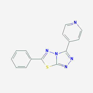 B184687 1,2,4-Triazolo[3,4-b][1,3,4]thiadiazole, 6-phenyl-3-(4-pyridinyl)- CAS No. 133847-07-1