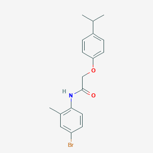 molecular formula C18H20BrNO2 B184739 N-(4-溴-2-甲基苯基)-2-(4-异丙苯氧基)乙酰胺 CAS No. 432496-28-1