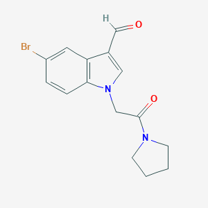 molecular formula C15H15BrN2O2 B184741 5-溴-1-[2-氧代-2-(1-吡咯烷基)乙基]-1H-吲哚-3-甲醛 CAS No. 434299-46-4