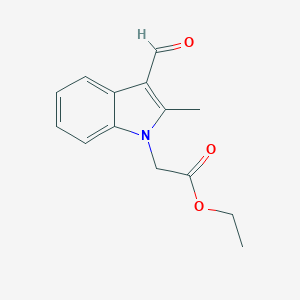 molecular formula C14H15NO3 B184745 乙酸(3-甲酰-2-甲基-1H-吲哚-1-基)酯 CAS No. 433307-59-6