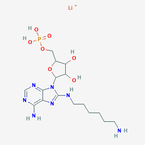 molecular formula C16H27LiN7O7P B018475 8-(6-Aminohexyl)amino-adenosine 5/'-monophosphate lithium salt CAS No. 102029-82-3