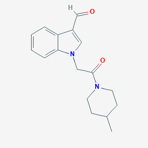 molecular formula C17H20N2O2 B184752 1-[2-(4-甲基哌啶-1-基)-2-氧代乙基]-1H-吲哚-3-甲醛 CAS No. 347320-62-1