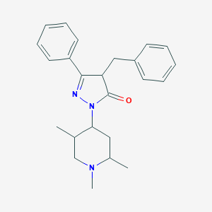 2,4-Dihydro-5-phenyl-4-(phenylmethyl)-2-(1,2,5-trimethyl-4-piperidinyl)-3H-pyrazol-3-one