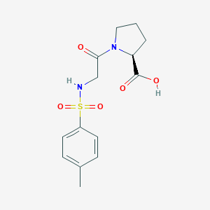 molecular formula C14H18N2O5S B184830 (S)-1-(2-(4-Methylphenylsulfonamido)acetyl)pyrrolidine-2-carboxylic acid CAS No. 100723-71-5