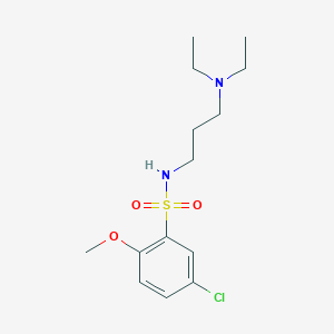 molecular formula C14H23ClN2O3S B184878 Benzenesulfonamide, 5-chloro-N-(3-(diethylamino)propyl)-2-methoxy- CAS No. 62564-32-3