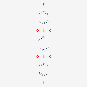 molecular formula C16H16F2N2O4S2 B184882 1,4-Bis[(4-fluorophenyl)sulfonyl]piperazine CAS No. 6337-96-8