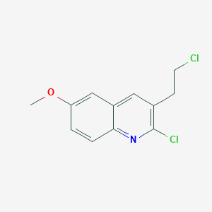 molecular formula C12H11Cl2NO B184885 2-Chloro-3-(2-chloroethyl)-6-methoxyquinoline CAS No. 887581-15-9