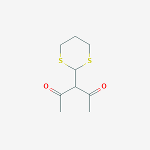 molecular formula C9H14O2S2 B018489 3-(1,3-Dithian-2-yl)pentane-2,4-dione CAS No. 100596-16-5
