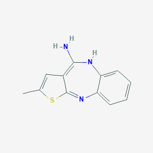 molecular formula C12H11N3S B184890 2-Methyl-10H-benzo[b]thieno[2,3-e][1,4]diazepin-4-amine CAS No. 612503-08-9