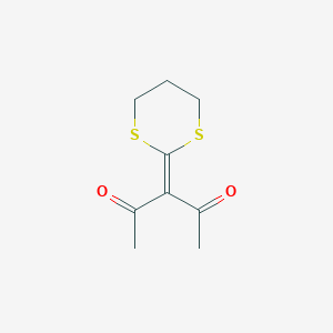 molecular formula C9H12O2S2 B018490 3-(1,3-二硫代环戊烷-2-亚甲基)戊烷-2,4-二酮 CAS No. 55727-23-6