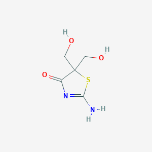 molecular formula C5H8N2O3S B184916 4(5H)-Thiazolone, 2-amino-5,5-bis(hydroxymethyl)- CAS No. 501911-06-4