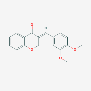 molecular formula C18H16O4 B184919 (E)-2,3-Dihydro-3-((3,4-dimethoxyphenyl)methylene)-4H-1-benzopyran-4-one CAS No. 130688-86-7