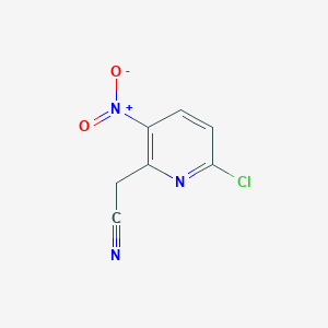 molecular formula C7H4ClN3O2 B184922 2-(6-Chloro-3-nitropyridin-2-YL)acetonitrile CAS No. 123846-69-5