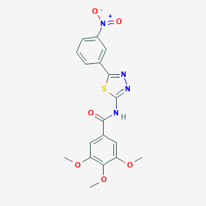 molecular formula C18H16N4O6S B184930 3,4,5-trimethoxy-N-[5-(3-nitrophenyl)-1,3,4-thiadiazol-2-yl]benzamide CAS No. 4636-87-7