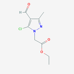 molecular formula C9H11ClN2O3 B184934 ethyl 2-(5-chloro-4-formyl-3-methyl-1H-pyrazol-1-yl)acetate CAS No. 263553-80-6