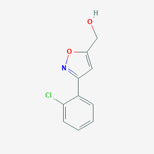 molecular formula C10H8ClNO2 B184953 (3-(2-氯苯基)异噁唑-5-基)甲醇 CAS No. 438565-33-4