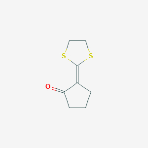 molecular formula C8H10OS2 B184977 2-(1,3-Dithiolan-2-ylidene)cyclopentanone CAS No. 49696-17-5