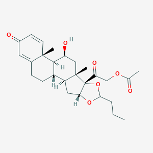 molecular formula C₂₇H₃₆O₇ B018498 Budesonide 21-acetate CAS No. 51333-05-2