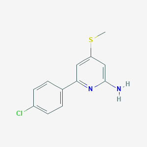 6-(4-Chlorophenyl)-4-(methylsulfanyl)-2-pyridinylamine
