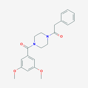 molecular formula C21H24N2O4 B185027 1-[4-(3,5-Dimethoxy-benzoyl)-piperazin-1-yl]-2-phenyl-ethanone CAS No. 5946-54-3