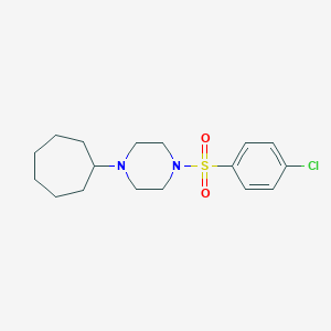 1-[(4-Chlorophenyl)sulfonyl]-4-cycloheptylpiperazine