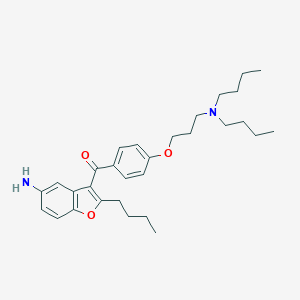 molecular formula C30H42N2O3 B185318 (5-氨基-2-丁基苯并呋喃-3-基)(4-(3-(二丁基氨基)丙氧基)苯基)甲苯酮 CAS No. 141644-91-9