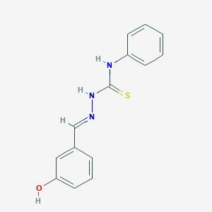 molecular formula C14H13N3OS B185461 (2E)-2-(3-hydroxybenzylidene)-N-phenylhydrazinecarbothioamide CAS No. 76572-75-3