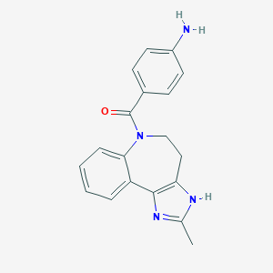 molecular formula C19H18N4O B185462 (4-Aminophenyl)(2-methyl-4,5-dihydrobenzo[b]imidazo[4,5-d]azepin-6(1H)-yl)methanone CAS No. 182202-75-1