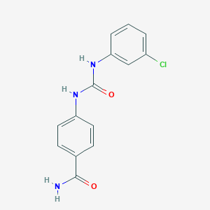 molecular formula C14H12ClN3O2 B185492 4-[(3-Chlorophenyl)carbamoylamino]benzamide CAS No. 302549-68-4
