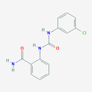 molecular formula C14H12ClN3O2 B185493 2-[(3-Chlorophenyl)carbamoylamino]benzamide CAS No. 302549-93-5