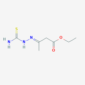 molecular formula C7H13N3O2S B185505 Butanoic acid, 3-((aminothioxomethyl)hydrazono)-, ethyl ester CAS No. 1118-76-9